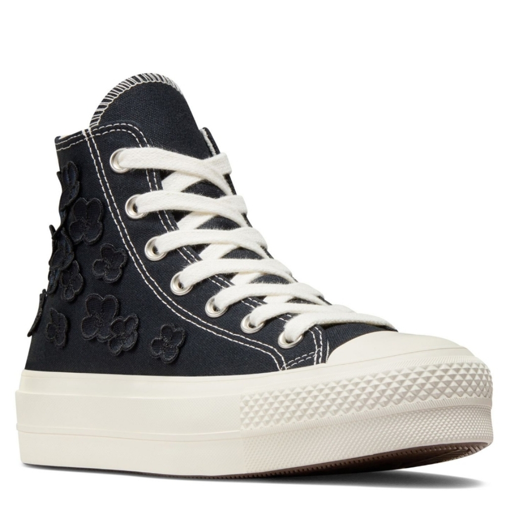 Converse Chuck Taylor All Star Lift Hi Platform sneaker with embroidered 3D flow - Picture 1 of 7
